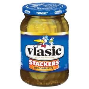 Vlasic Stackers Bread & Butter Pickles 16 oz (Pack of 12)  