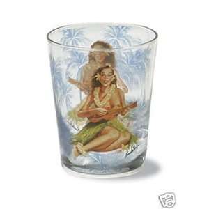  Hawaiian Shot Glass Ukulele Girl