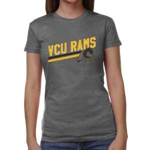 VCU Rams Ladies Rising Bar Juniors Tri Blend T Shirt   Ash