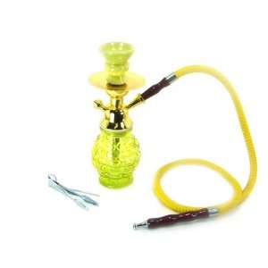  10 INCH YELLOW GRAPE GLASS HOOKAH 