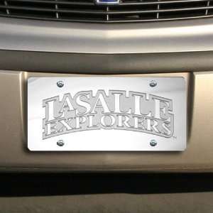  NCAA La Salle Explorers Silver Mirrored License Plate 