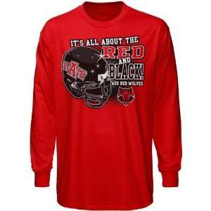 com NCAA Arkansas State Red Wolves Red All About Long Sleeve T shirt 