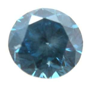 Round Cut Loose Diamond (1.33 Ct, BLUE(COLOR IRRADIATED) Color ,SI2 