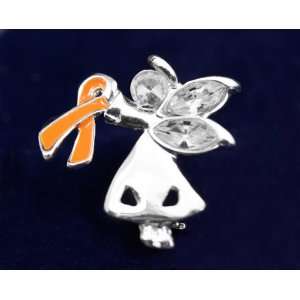  Orange Ribbon Pin Angel By My Side (27 Pins) Everything 