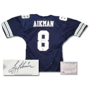 Troy Aikman Dallas Cowboys Autographed Authentic Style Blue Jersey 