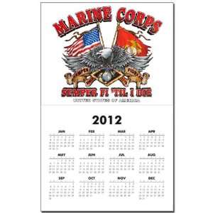  Calendar Print w Current Year Marine Corps Semper Fi Til I 
