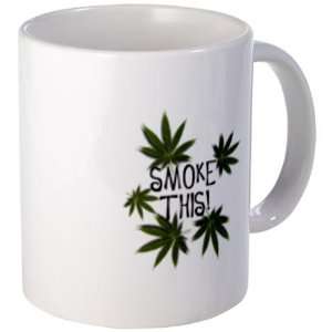  SMOKE THIS 420 Marijuana Pot Leaf Joint 11oz Ceramic 