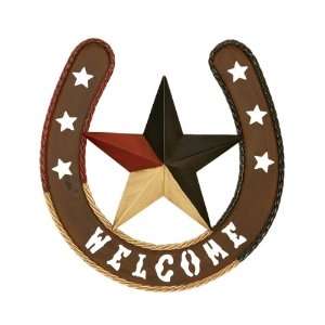  Welcome Star Metal Wall Decor 24d