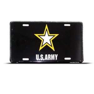   Army Military Star Metal Military License Plate Wall Sign Automotive