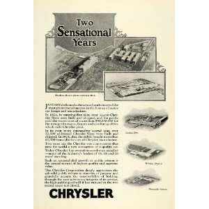  1926 Ad Chrysler Factory Plants Detroit Dayton Windsor 