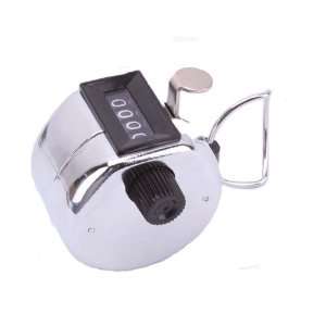   Hand Tally Mechanical Palm Click Counter Silver