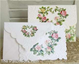 Carol Wilson Rose Wreath Blank Note Card Set 10ct 095372723794  