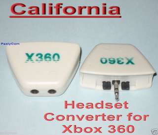 Earphone Headphone Mic Converter For Xbox 360 Xbox360  