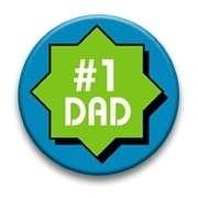 DAD Fathers Day BUTTON badge pin large 2 1/4 NEW  