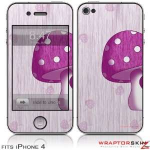  iPhone 4 Skin   Mushrooms Hot Pink (DOES NOT fit newer 