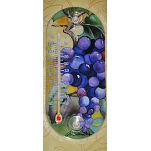  Indoor/Outdoor Suction Cup Thermometer   Grapes