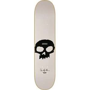 Zero Jamie Thomas Signature Skull White Skateboard Deck   8 x 32 