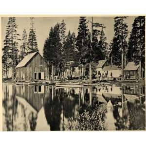1894 Fishing Lodge Independence Lake California Print   Original 