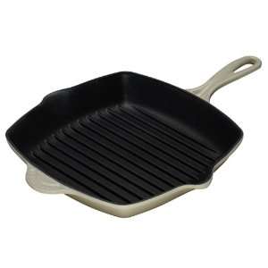   Cast Iron 10 1/4 Inch Square Skillet Grill, Dune