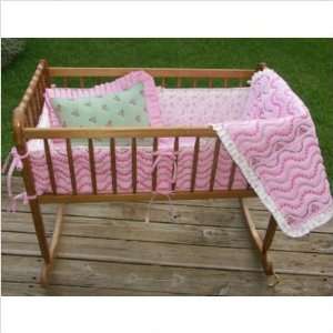   Bundle 54 Summer Garden Cradle Bedding in Pink / Green