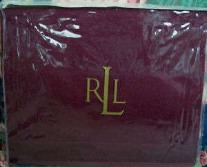 Ralph Lauren POETS SOCIETY Burgundy Wool STD Pillow Sham NEW  