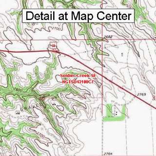 USGS Topographic Quadrangle Map   Soldier Creek SE, South Dakota 