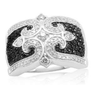   White Diamond Ring (1.00 cttw, I J Color, I3 Clarity), Size 8 Jewelry