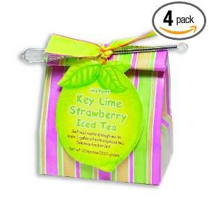Pelican Bay Instant Iced Tea Mix Key Lime Strawberry Iced Tea, 10 