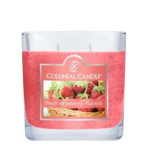   Candle 3 1/2 Ounce Scented Oval Jar Candle, Fresh Strawberry Rhubarb