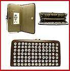 Nicole Lee P4009 Brown Clutch Wallet & A FREE JEWELRY GIFT with 