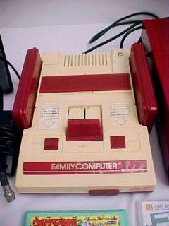 FAMICOM JAPANESE SYSTEM WITH DISK PLAYER COMPLETE SYSTEM & 2 GAMES ALL 