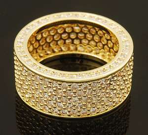 Mens 14K Gold Plated Micro Pave Hip Hop Bling Iced Out CZ Pinky Ring 