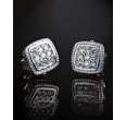 judith ripka diamond pave and silver square stud earrings