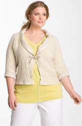 Eileen Fisher Cutaway Linen Jacket (Plus) $238.00