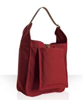 Hermes red canvas Marwari large shoulder bag  