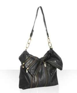 Hype black leather zip embellished Cara shoulder bag   up to 