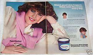 1982 PAM DAWBER Noxzema skin cream beauty   2 PAGE AD  