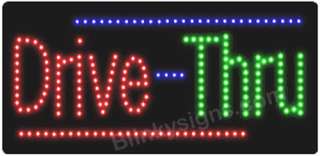 Drive Thru Animated Restaurant LED Store Sign 12x24 L9051  