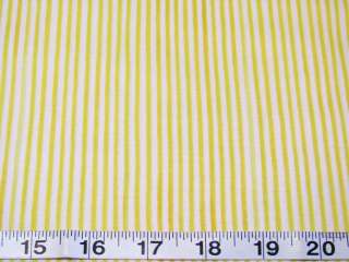 BTY YELLOW AND WHITE STRIPES SARAHS STORYBOOK COTTON FABRIC BLUE 