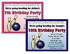 SWS 20 Rock & Bowl Bowling Birthday Party Invitations  