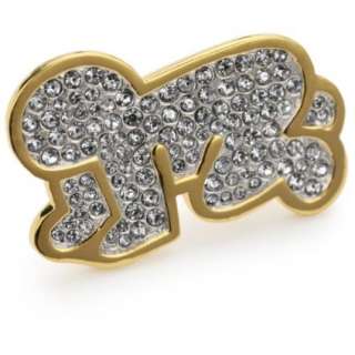 nOir Keith Haring Baby Ring Clear Cubic Zirconia/18k Gold Plated 