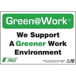  We Support a Greener Work Environment Sign Patio, Lawn & Garden