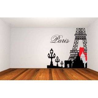 Paris & Eiffel Tower Vinyl Wall Decal Sticker Mural By LKS Trading 