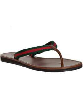 Gucci red and green web striped Solar thong sandals   up to 