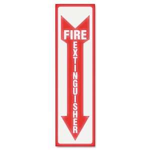  Sign   Glow In The Dark Sign, 4 x 13, Red Glow, Fire Extinguisher 