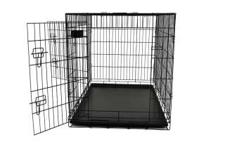 36 Metal Dog Cage Folding Pet Crate Kennel with Metal Tray  