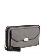 See By Chloe clay canvas with lambskin trim continental wallet style 