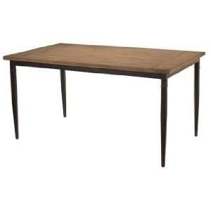   Charleston Rectangle Wood and Metal Dining Table