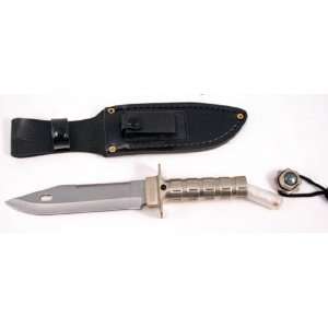NEW FIXED BLADE HUNTING SURVIVAL KNIFE W SHEATH COMPASS