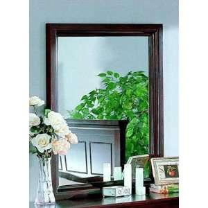  Bedroom Mirror Contemporary Style in Cherry Finish